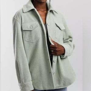 Hilary Radley Coat Womens Size L Green Button Up Jacket